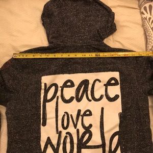 Peace Love World hoodie